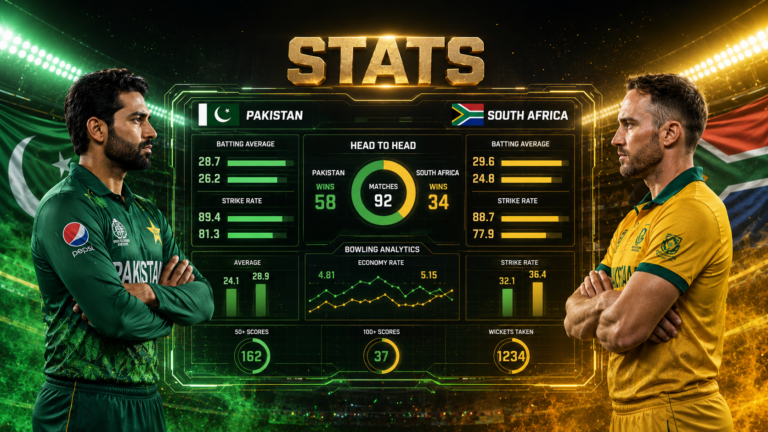 Pakistan National Cricket Team vs South Africa National Cricket Team Stats