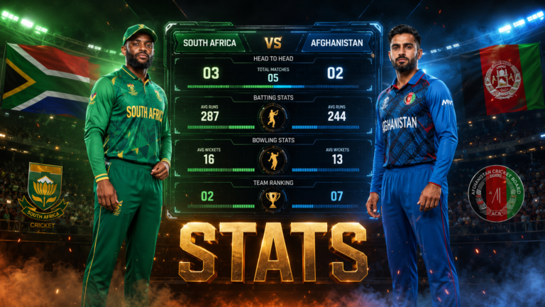 South Africa National Cricket Team vs Afghanistan National Cricket Team Stats