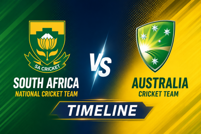 South Africa National Cricket Team Vs Australia Cricket Team Timeline