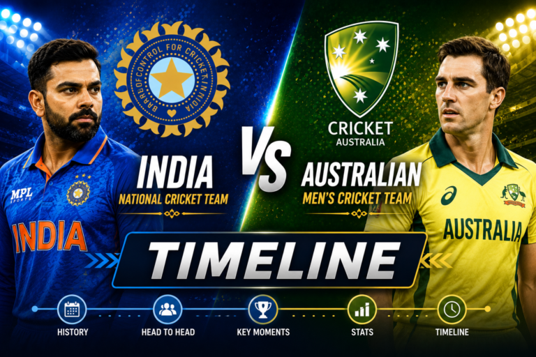 India National Cricket Team Vs Australian Men's Cricket Team Timeline