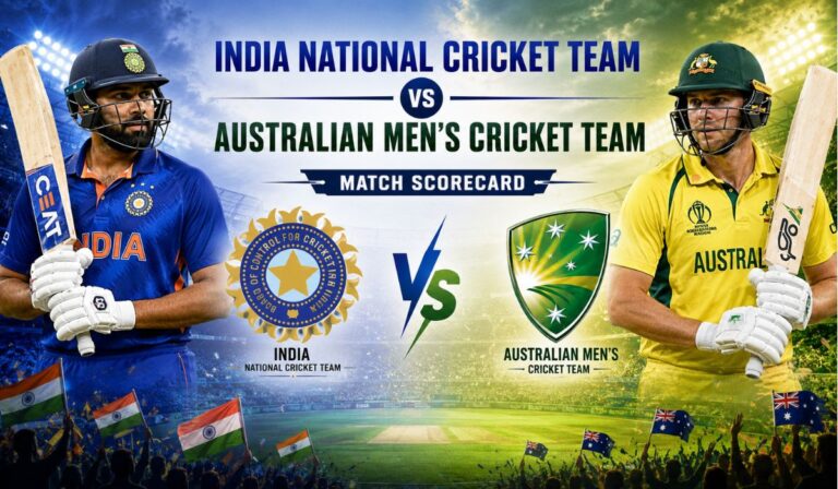 Australian Men's Cricket Team Vs India National Cricket Team Match Scorecard